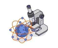 científico microscopio laboratorio vector