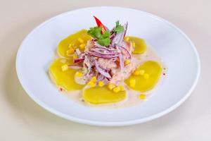 Ceviche with salmon photo