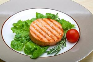 Salmon burger cutlet photo