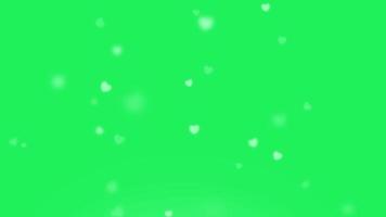 fitas de animação branca sobre fundo verde.