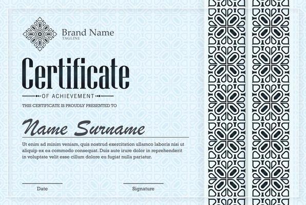 achievement certificate border style diploma