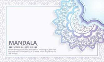 soft color mandala style background vector