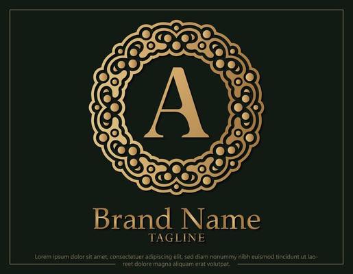 Ornamental luxury letter a logo