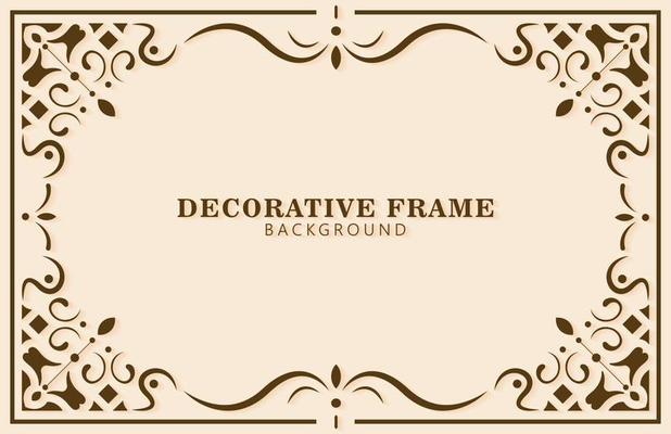 vintage ornamental frame design template