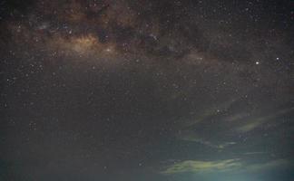 natural scenery at night sky with the milky way galaxy in indonesia photo