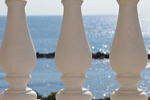 Zoom on a terrace railing photo