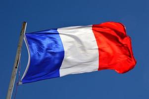 French flag in the wind photo