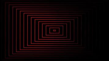 Animation red speed lines effect on black background. video