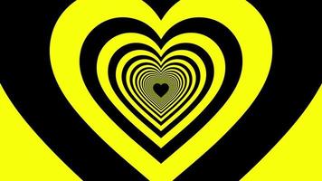 Animation yellow speed lines effect on black background. video