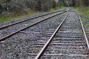 zoom en un antiguo ferrocarril foto