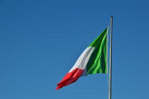 Italian flag in the wind photo