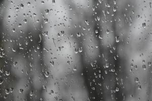 Rain drops on the window photo