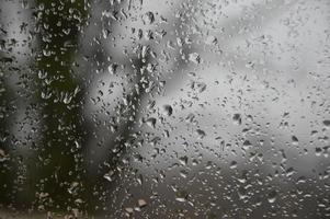 Rain drops on the window photo