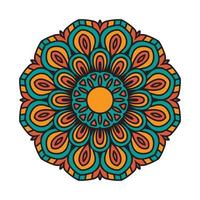 colorear mandala ilustración patrón de fondo vector