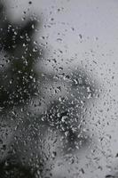 Rain drops on the window photo