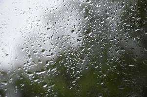 Rain drops on the window photo