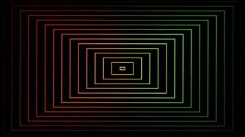 Animation colorful speed lines effect on black background. video