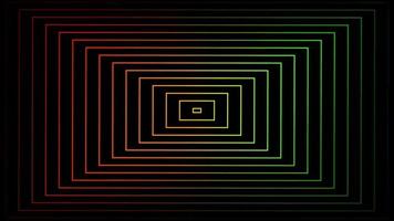 Animation colorful speed lines effect on black background. video