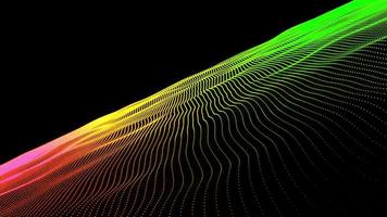 animazione effetto linee di velocità colorate su sfondo nero. video