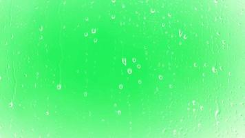 Realistic water drop on green background. video