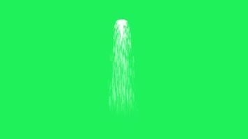 Realistic white water of fountains with green background. video