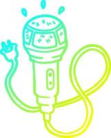 cold gradient line drawing microphone vector