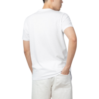 hombre en maqueta de camiseta blanca png