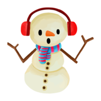 Watercolor Snowman, Hand painted Christmas decoration png