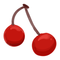 acuarela cereza, clipart de decoración de navidad pintado a mano png