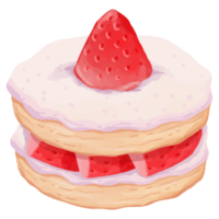 Aquarellkuchen, handgemalte süße Cliparts png