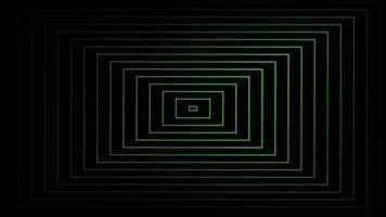 Animation green speed lines effect on black background. video