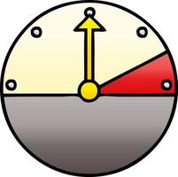 gradient shaded cartoon speedometer vector