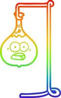 rainbow gradient line drawing cartoon science experiment vector