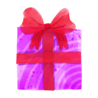 aquarell geschenkbox, handgemalte weihnachtsdekoration png