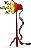 cartoon studio lamp shining vector