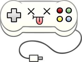 gradient shaded cartoon game controller vector