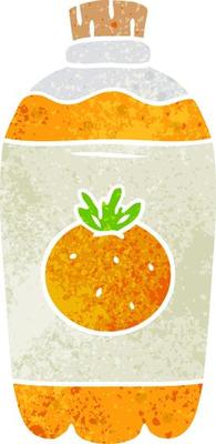 retro cartoon doodle of orange pop
