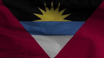 antigua och barbuda flagga loop bakgrund 4k video