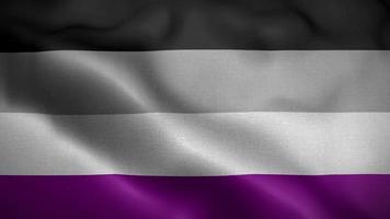 fond de boucle de drapeau de fierté asexuée 4k video