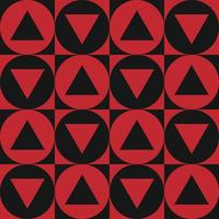 vector libre de fondo geométrico de patrones sin fisuras de color rojo