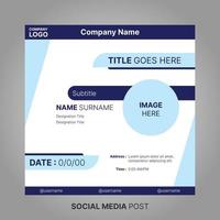 Social Media Post Template Layout vector