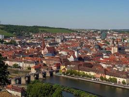 The city of Wuerzburg at the river main photo