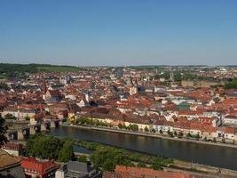 The city of Wuerzburg at the river main photo