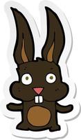 sticker of a cartoon rabbit vector