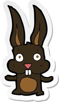 sticker of a cartoon rabbit