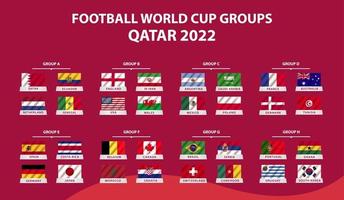 Premium Vector  Football championship 2022 results in a table group a with  country flags poster flat design template