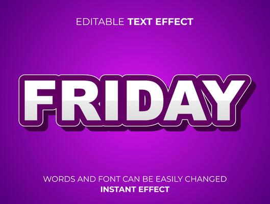 purple text effect typography