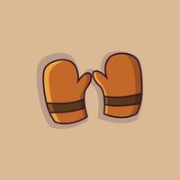 kitchen gloves cartoon vector