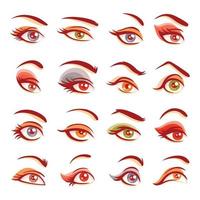 set of eyes vector