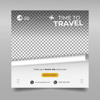 Modern Travel Banner for Holiday Social Media Post